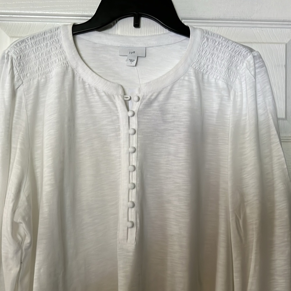 J. Jill NWT white long sleeve blouse